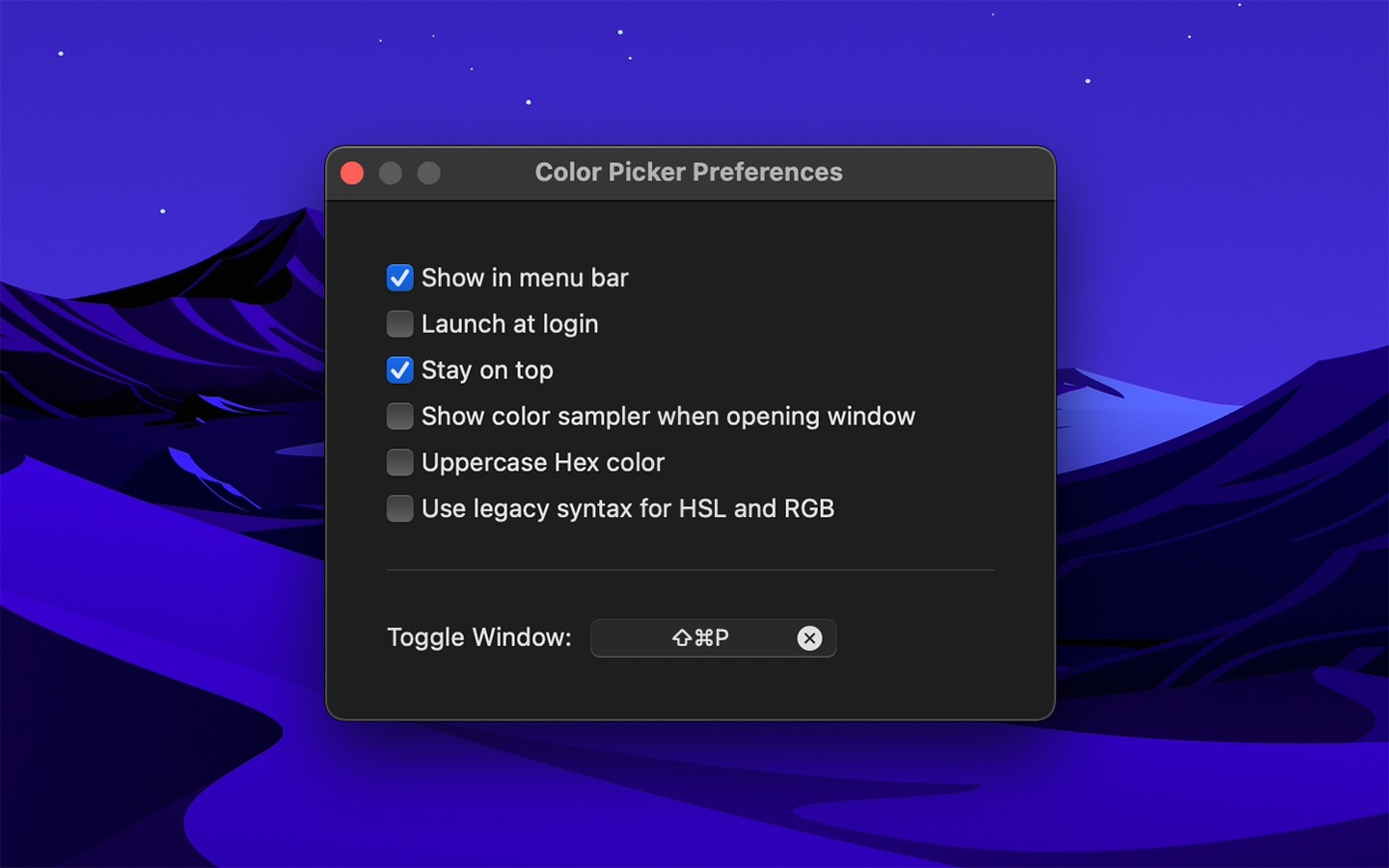 App screenshot