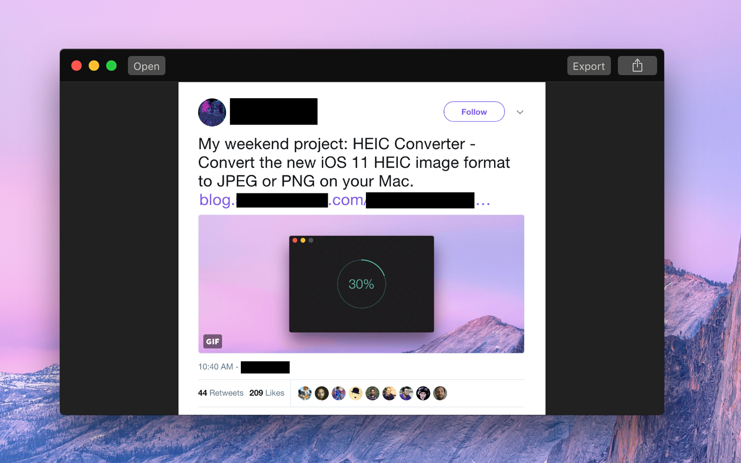 App screenshot